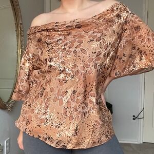Beautiful Fairy Whimsy Silk Off the Shoulder Blouse